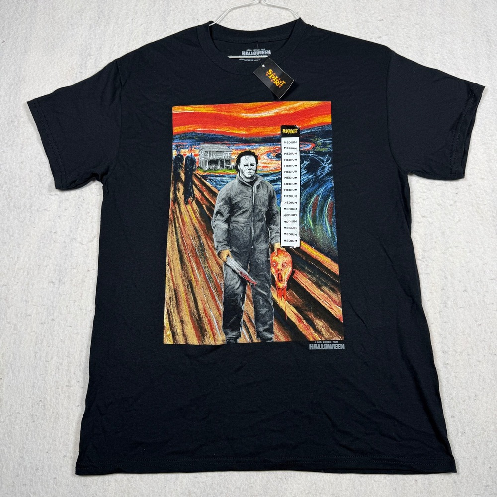 Spirit Halloween Michael Myers The Scream Parody T-Shirt Rob Zombie Black M